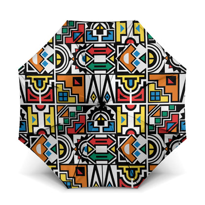 African Geometric Ndebele Patterns Umbrella