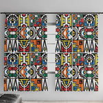 African Geometric Ndebele Patterns Window Curtain