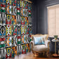 African Geometric Ndebele Patterns Window Curtain
