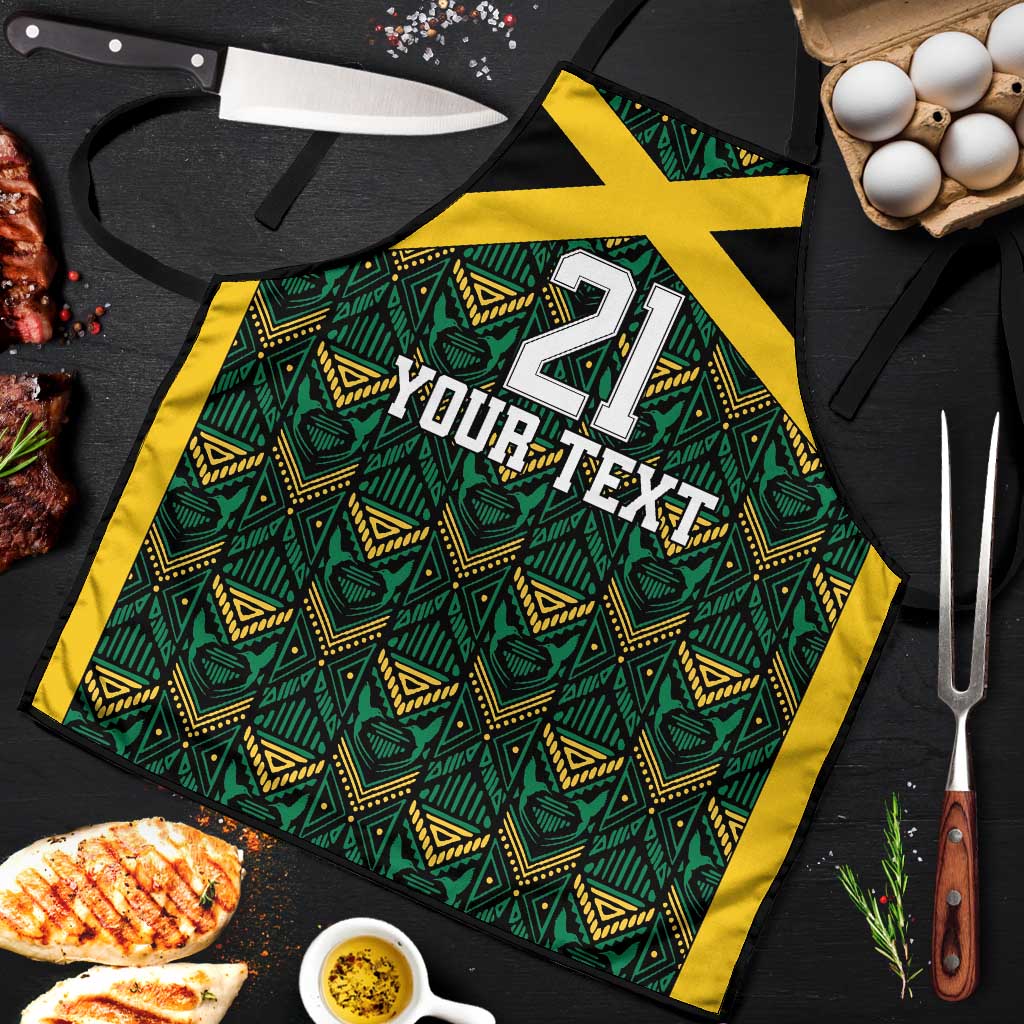 Afro-Jamaicans Football Custom Apron Black Ethnic Motifs