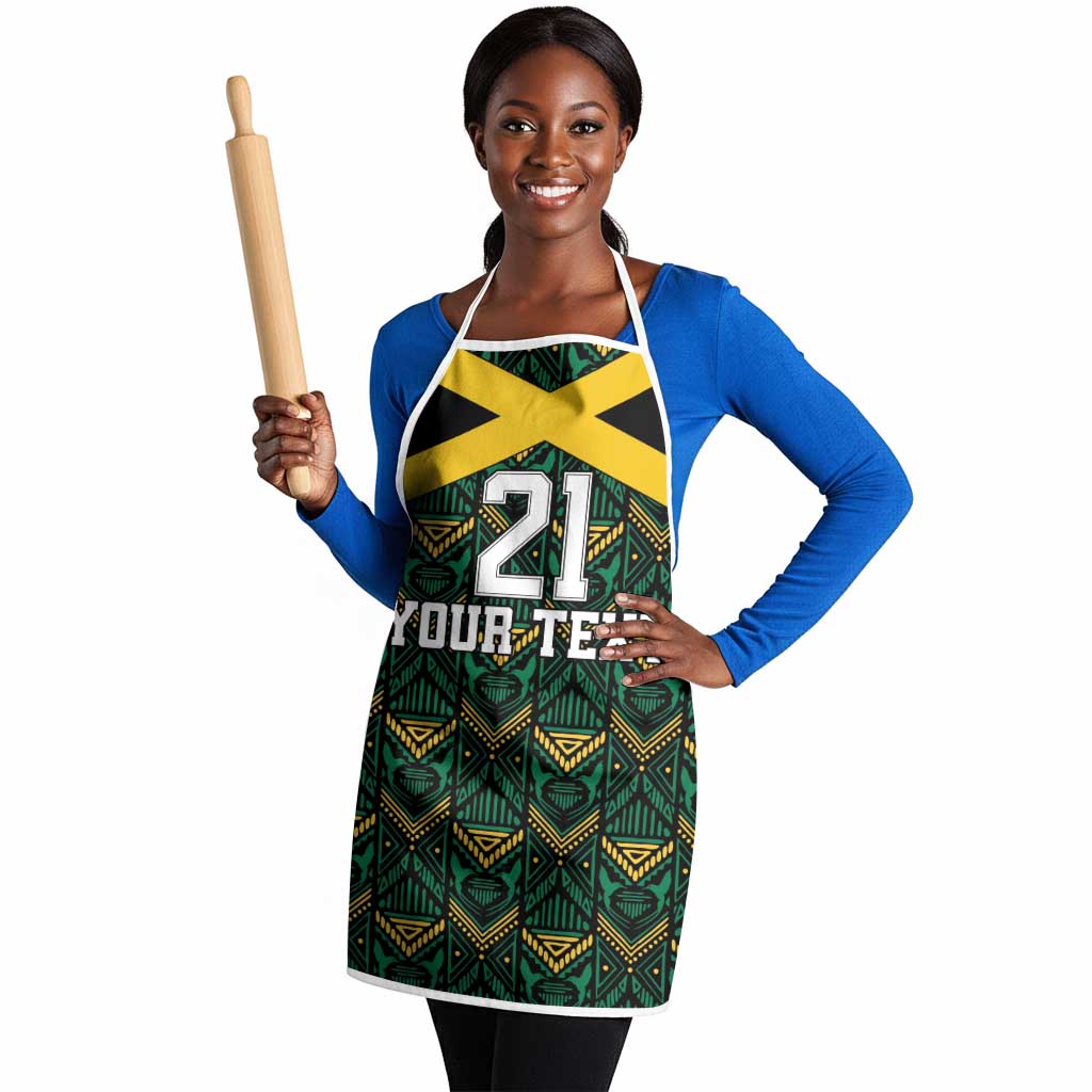 Afro-Jamaicans Football Custom Apron Black Ethnic Motifs