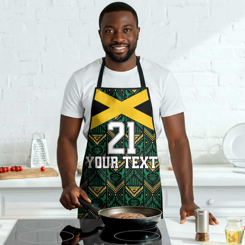 Afro-Jamaicans Football Custom Apron Black Ethnic Motifs