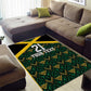 Afro-Jamaicans Football Custom Area Rug Black Ethnic Motifs