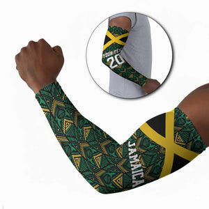 Afro-Jamaicans Football Custom Arm Sleeves Black Ethnic Motifs