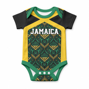 Afro-Jamaicans Football Custom Baby Onesie Black Ethnic Motifs