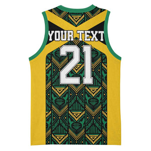 Afro-Jamaicans Football Custom Basketball Jersey Black Ethnic Motifs LT9