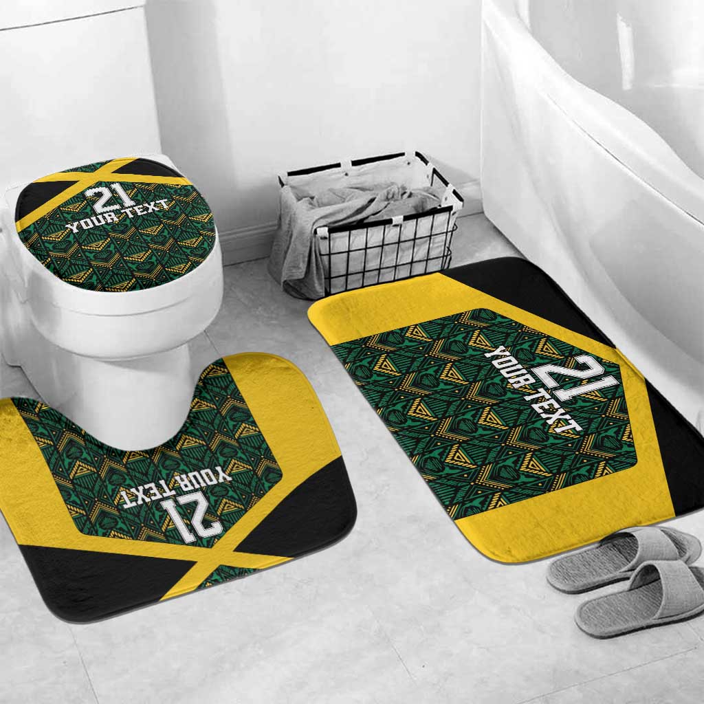 Afro-Jamaicans Football Custom Bathroom Set Black Ethnic Motifs