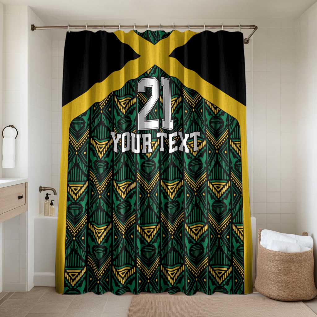 Afro-Jamaicans Football Custom Bathroom Set Black Ethnic Motifs