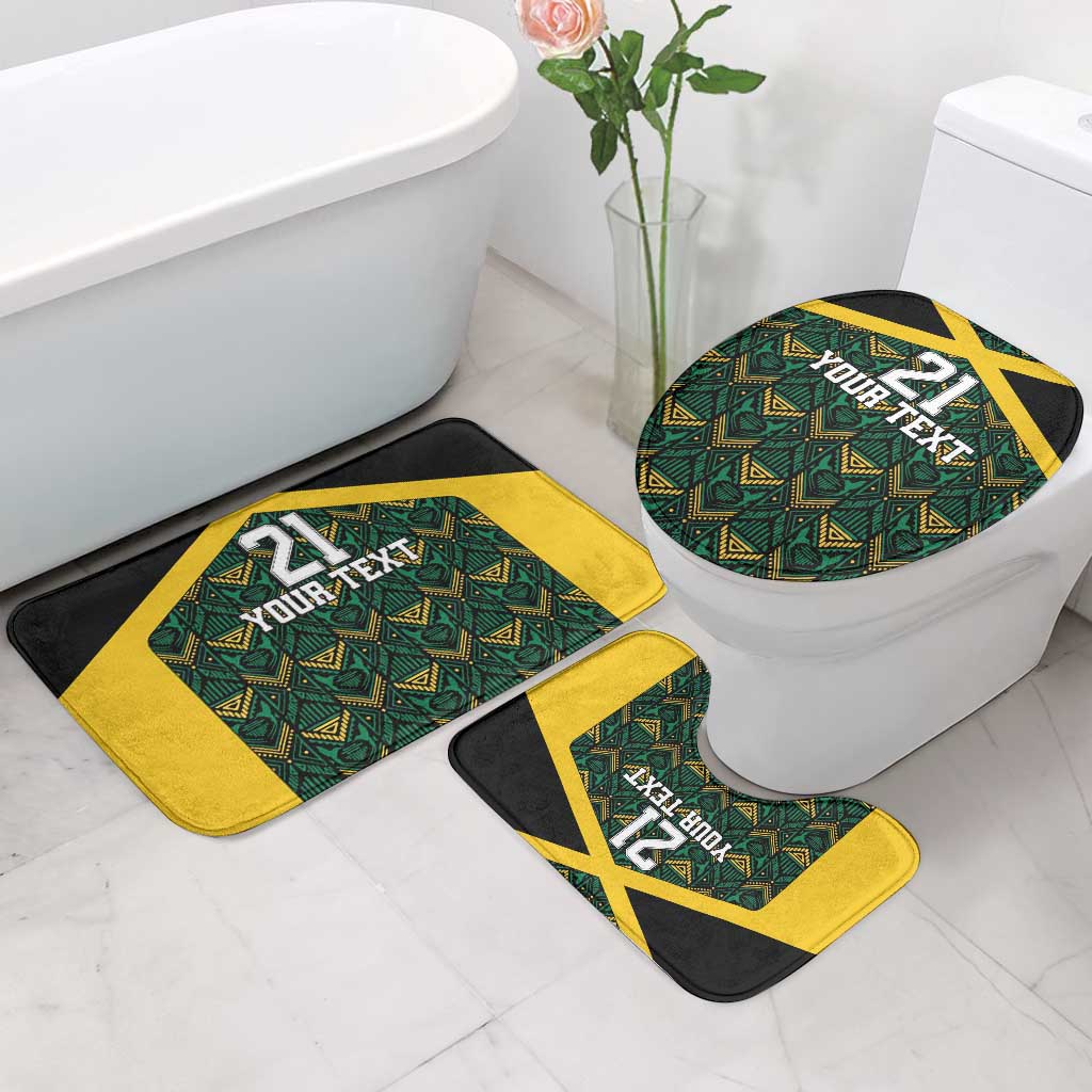 Afro-Jamaicans Football Custom Bathroom Set Black Ethnic Motifs