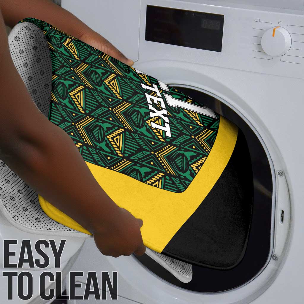 Afro-Jamaicans Football Custom Bathroom Set Black Ethnic Motifs