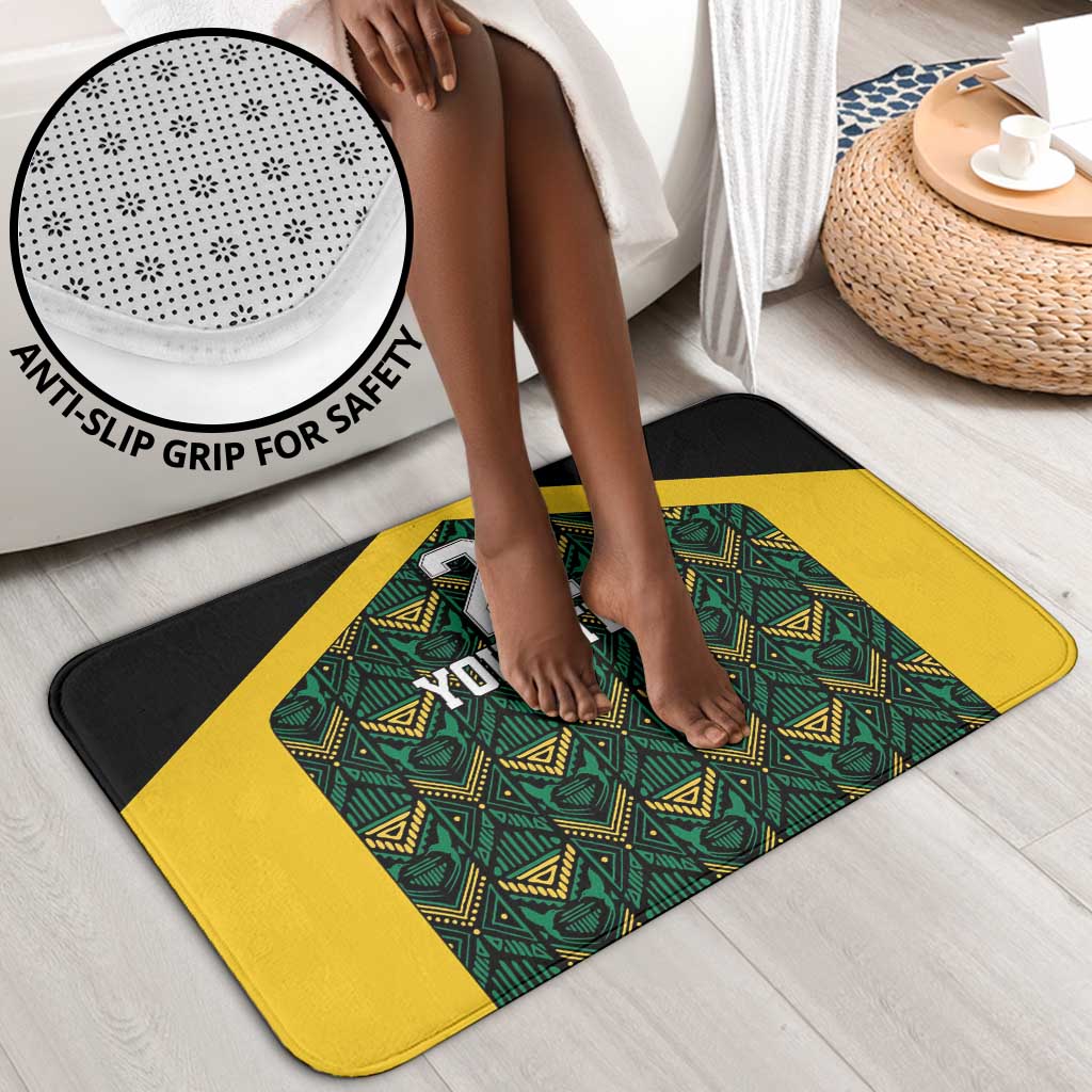 Afro-Jamaicans Football Custom Bathroom Set Black Ethnic Motifs