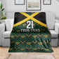 Afro-Jamaicans Football Custom Blanket Black Ethnic Motifs