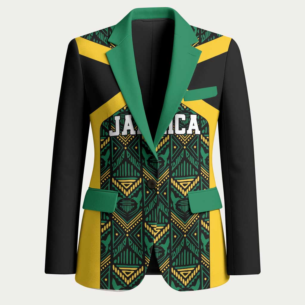 Afro-Jamaicans Football Custom Blazer Black Ethnic Motifs