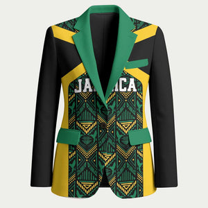 Afro-Jamaicans Football Custom Blazer Black Ethnic Motifs