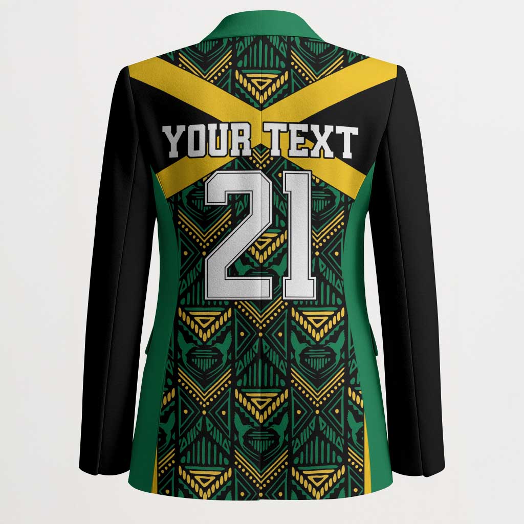 Afro-Jamaicans Football Custom Blazer Black Ethnic Motifs