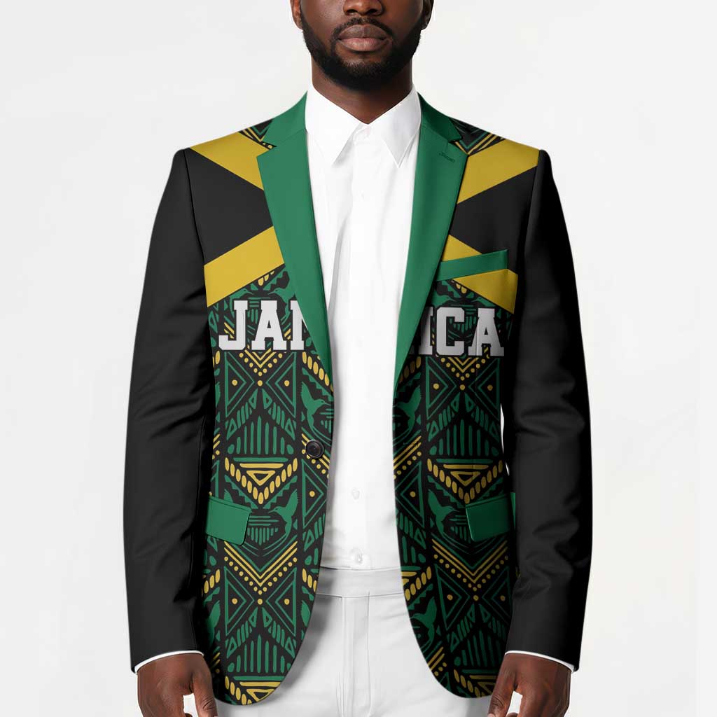 Afro-Jamaicans Football Custom Blazer Black Ethnic Motifs
