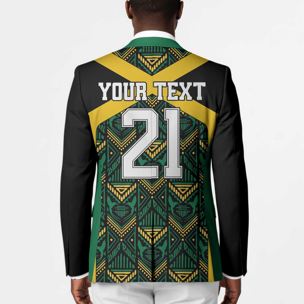 Afro-Jamaicans Football Custom Blazer Black Ethnic Motifs