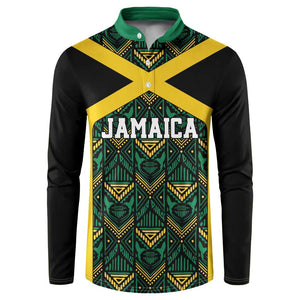 Afro-Jamaicans Football Custom Button Sweatshirt Black Ethnic Motifs