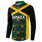 Afro-Jamaicans Football Custom Button Sweatshirt Black Ethnic Motifs