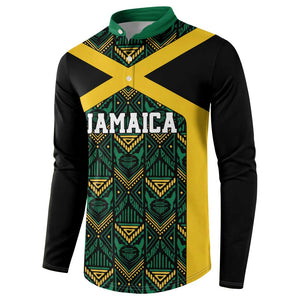 Afro-Jamaicans Football Custom Button Sweatshirt Black Ethnic Motifs