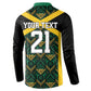 Afro-Jamaicans Football Custom Button Sweatshirt Black Ethnic Motifs