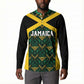 Afro-Jamaicans Football Custom Button Sweatshirt Black Ethnic Motifs