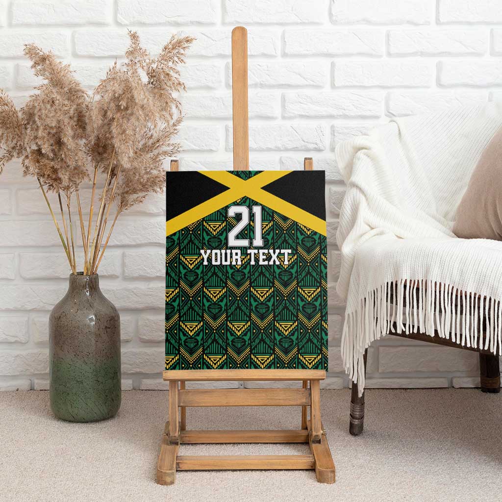 Afro-Jamaicans Football Custom Canvas Wall Art Black Ethnic Motifs