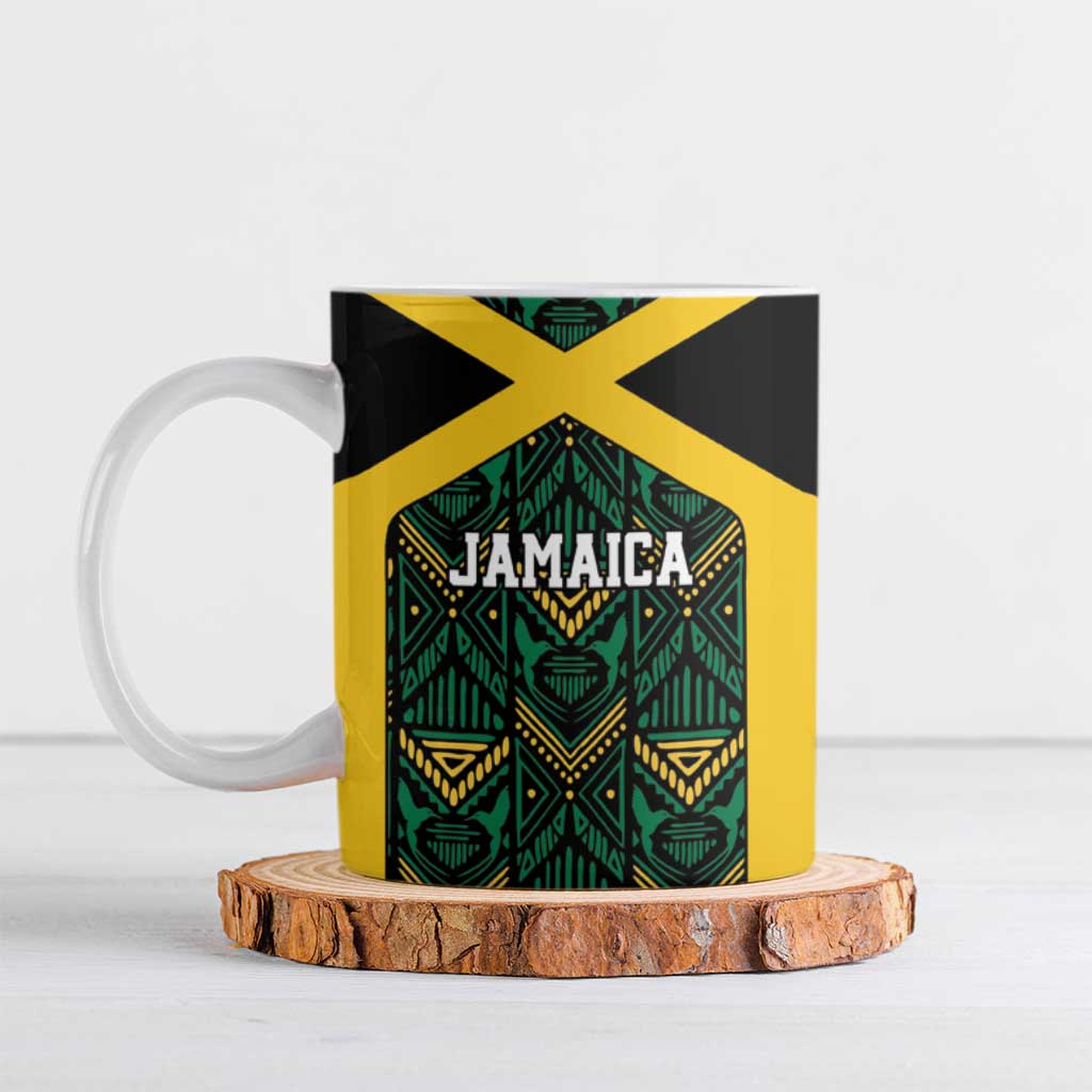 Afro-Jamaicans Football Custom Ceramic Mug Black Ethnic Motifs