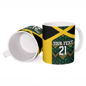 Afro-Jamaicans Football Custom Ceramic Mug Black Ethnic Motifs
