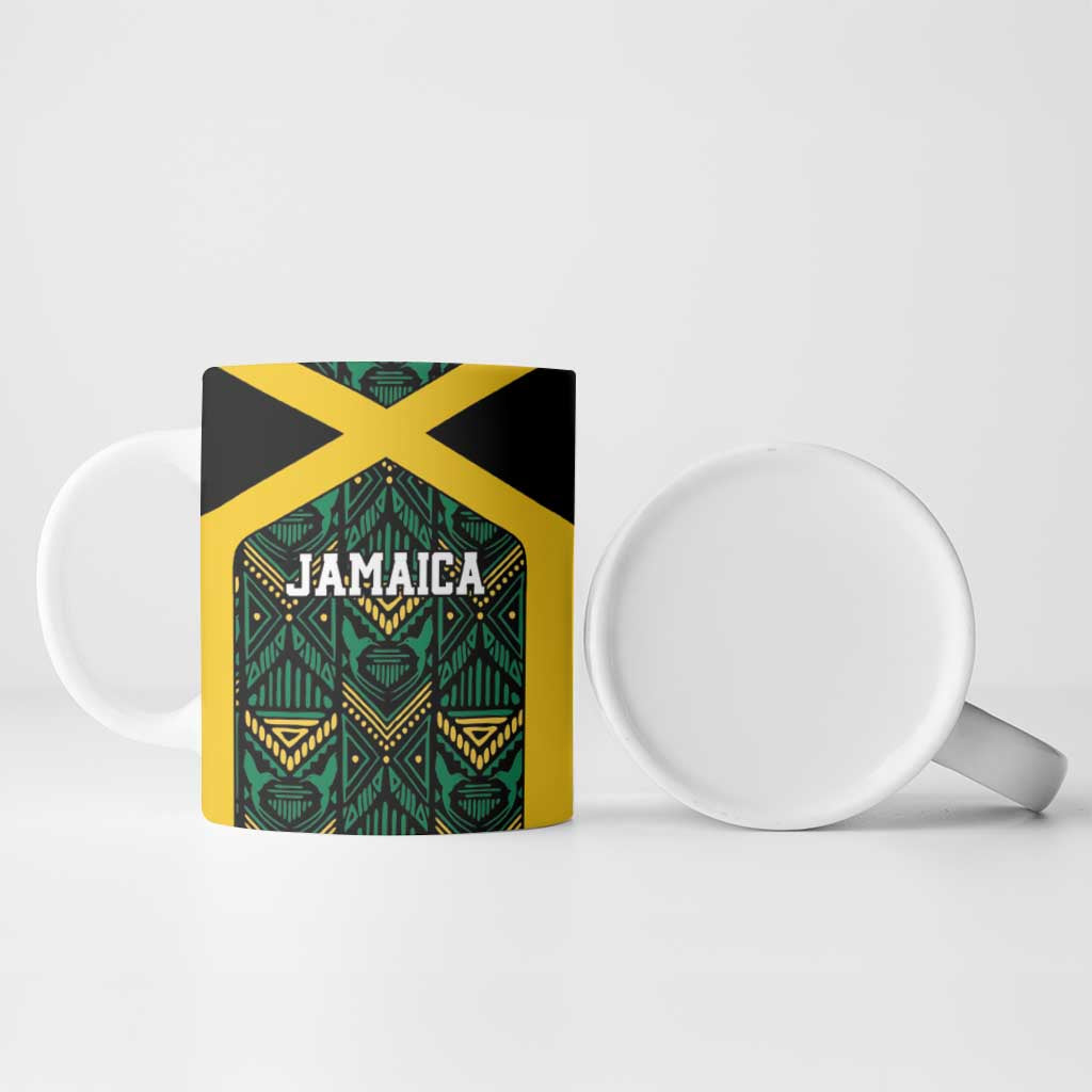 Afro-Jamaicans Football Custom Ceramic Mug Black Ethnic Motifs