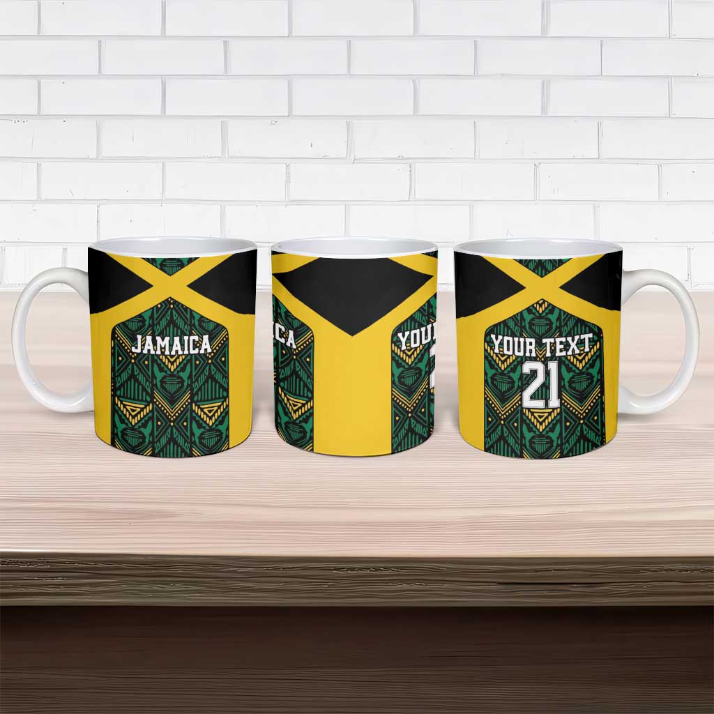 Afro-Jamaicans Football Custom Ceramic Mug Black Ethnic Motifs
