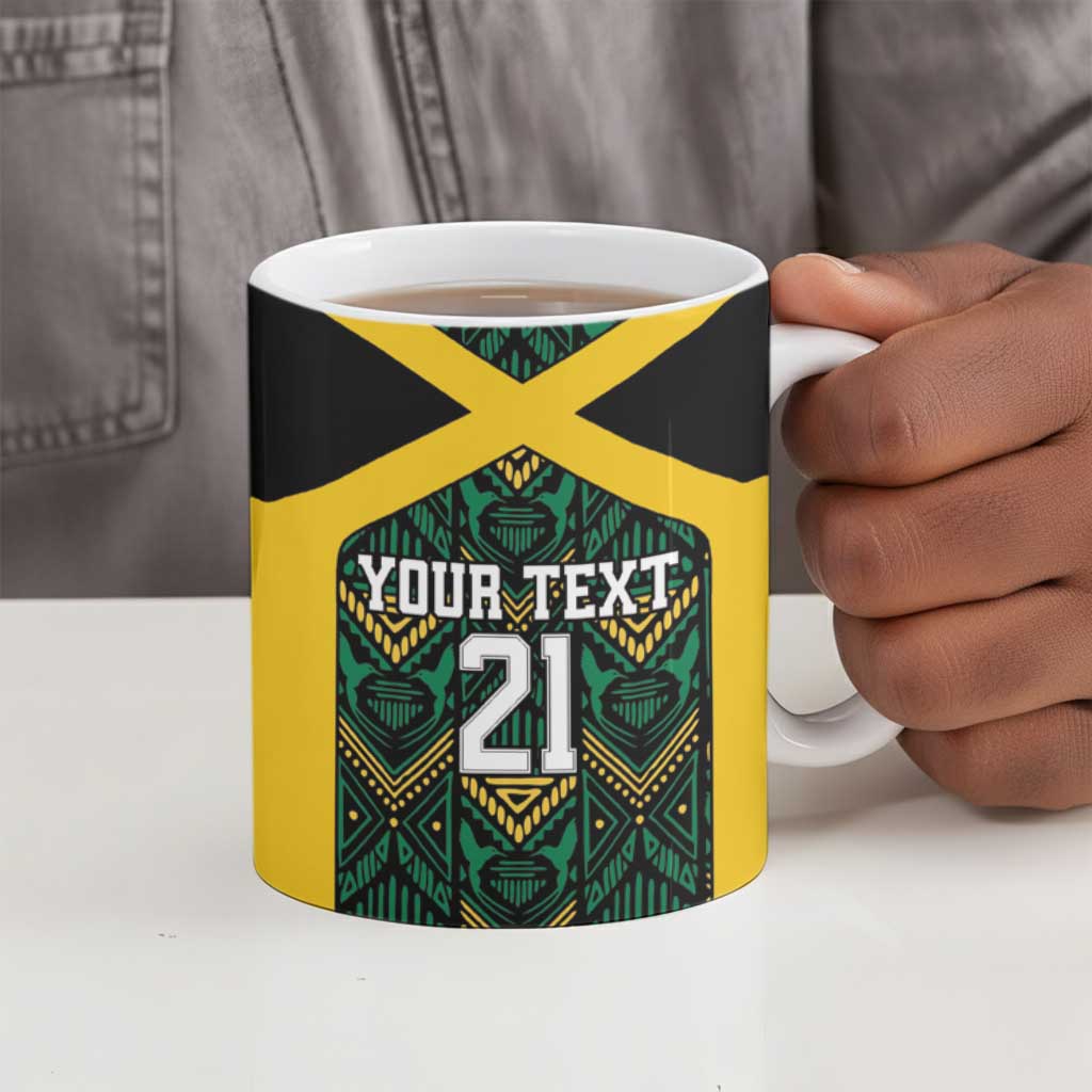 Afro-Jamaicans Football Custom Ceramic Mug Black Ethnic Motifs