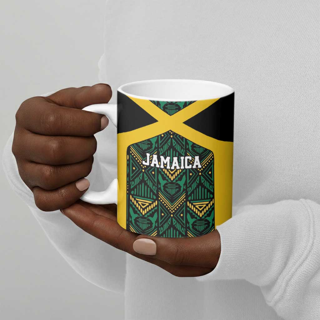 Afro-Jamaicans Football Custom Ceramic Mug Black Ethnic Motifs
