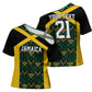 Afro-Jamaicans Football Custom Cross Shoulder Shirt Black Ethnic Motifs
