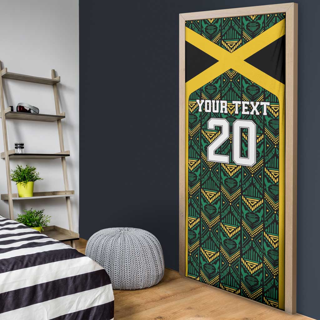 Afro-Jamaicans Football Custom Door Cover Black Ethnic Motifs
