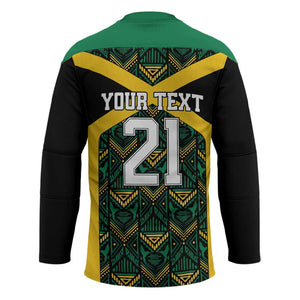 Afro-Jamaicans Football Custom Hockey Jersey Black Ethnic Motifs