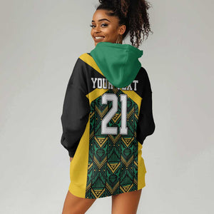 Afro-Jamaicans Football Custom Hoodie Dress Black Ethnic Motifs