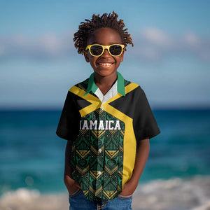 Afro-Jamaicans Football Custom Kid Hawaiian Shirt Black Ethnic Motifs