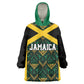 Afro-Jamaicans Football Custom Kid Wearable Blanket Hoodie Black Ethnic Motifs