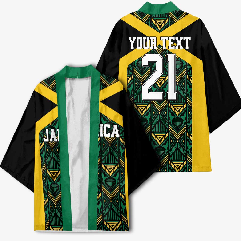 Afro-Jamaicans Football Custom Kimono Black Ethnic Motifs