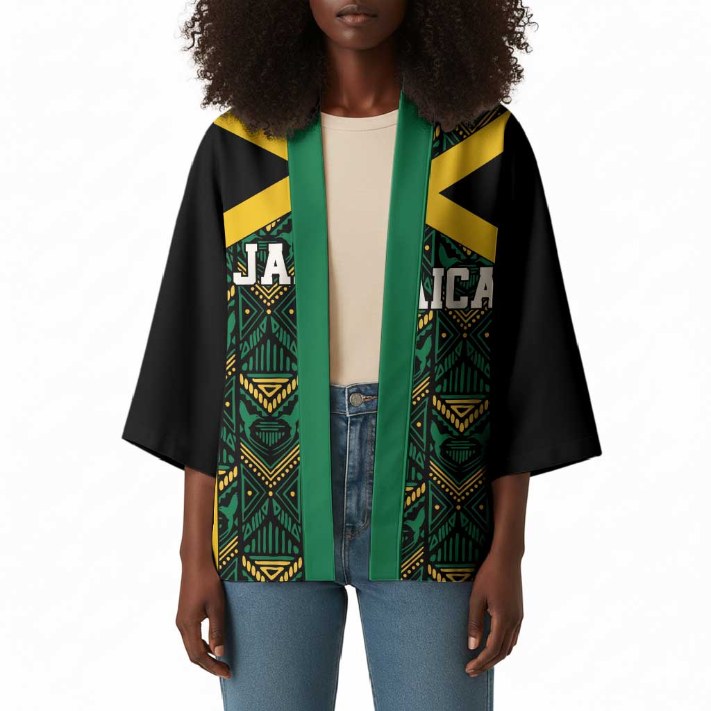 Afro-Jamaicans Football Custom Kimono Black Ethnic Motifs