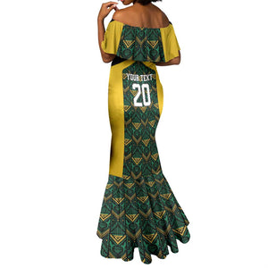 Afro-Jamaicans Football Custom Mermaid Dress Black Ethnic Motifs