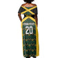 Afro-Jamaicans Football Custom Off Shoulder Maxi Dress Black Ethnic Motifs