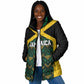 Afro-Jamaicans Football Custom Padded Jacket Black Ethnic Motifs