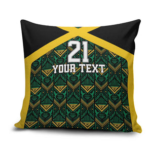 Afro-Jamaicans Football Custom Pillow Cover Black Ethnic Motifs