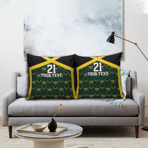 Afro-Jamaicans Football Custom Pillow Cover Black Ethnic Motifs