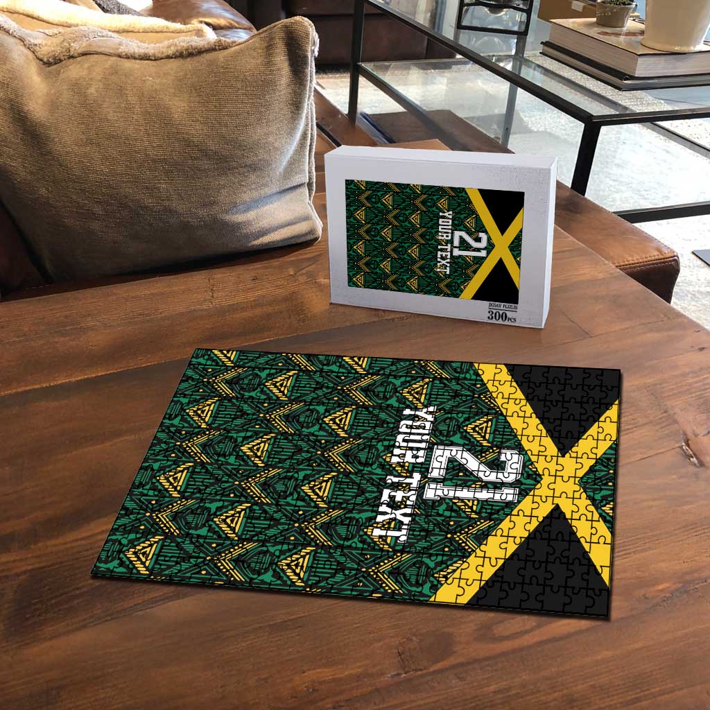 Afro-Jamaicans Football Custom Puzzle Black Ethnic Motifs