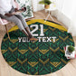 Afro-Jamaicans Football Custom Round Carpet Black Ethnic Motifs