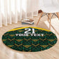 Afro-Jamaicans Football Custom Round Carpet Black Ethnic Motifs