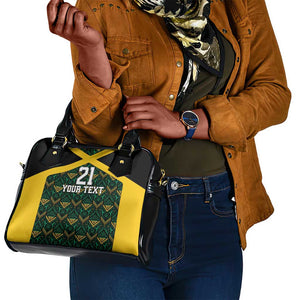 Afro-Jamaicans Football Custom Shoulder Handbag Black Ethnic Motifs